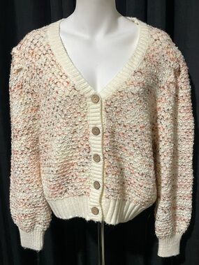 Promesa Oversized Puff Sleeve Cardigan Sweater